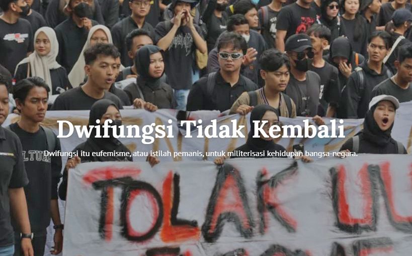 Dwifungsi Tidak Kembali